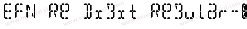 EFN Re Digit Regular字体转换